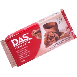 DAS DAS Air-Hardening Modeling Clay - Terra Cotta Clay 2.2lb Block - Pliable Air Clay for Sculpting and Coating - Easy to Use Air Dry Modeling Clay for All Ages - Molding Clay for Sculpting and More
