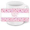 Tasse mit Namen Paulina und schönem Motiv mit rosa Herzen