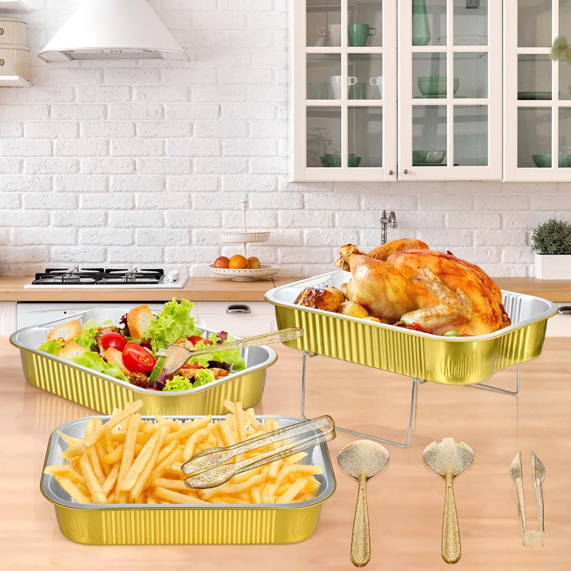 Maxcheck Disposable Chafing Dishes Buffet Set Chafer Wire Racks Buffet