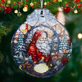 Santa Christmas Ornaments, Santa Ornaments for Christmas Tree Santa Decor Hanging Decor for Christmas Tree Decoration Gag Gifts Santa Claus Christmas Ornament