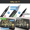 Liquid Gold Metallic Paint Pen - 2 Pack Reflective Mirror