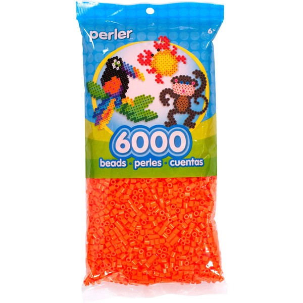 Perler Beads Fuse Beads for Crafts, 6000pcs, Orange