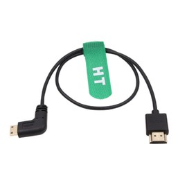 HangTon Mini HDMI 4K 60p 8K UHD Cable for Nikon Z5 D750 Sony CX7 Canon EOS 5DIV ATOMOS Ninja V Port Keys Video Assist Monitor Type A C HDMI 2.1 Right Angle 30 cm