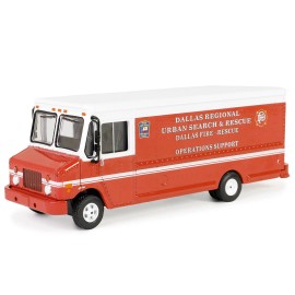 Dallas Fire Department Texas' 2019 DCD Step Van Urban Search & Rescue Ambulance in Red White Top Designed by H.D. Trucks