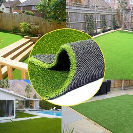 · Petgrow · 0.8inch Realistic Synthetic Artificial Grass Turf 4FTX5FT(20 Square FT),Thick Faux Grass Indoor Outdoor Landscape Lawn Pet Dog Turf Carpet for Garden Backyard Balcony