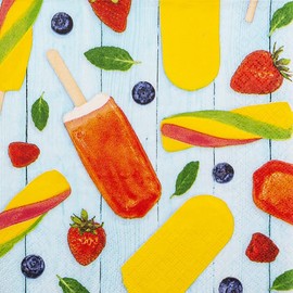 20 Napkins Delicious Ice Lolly | Fruits | Summer | Table Decoration | Decoupage | Decoupage | Decoupage | Decoupage | Decoupage | Decou