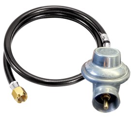 MCAMPAS Regulador de propano de 0,5 kg con manguera de extensión de 5 pies x tuerca hembra de 0,3 cm para estufa de parrilla al aire libre