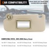 Sun Visor for 2011-2016 Chevy Cruze, Left Driver Side Beige