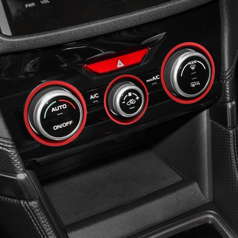 TOMALL 3 Pcs AC Climate Knob Outer Ring Covers Compatible