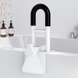 Grab Bars for Bathtubs and Showers: Adjustable Safety Rail with Waterproof Non-Slip Handle, Fits 3"–7" Tub Walls, Mobility Support Bar for Seniors, Holds 300 lbs