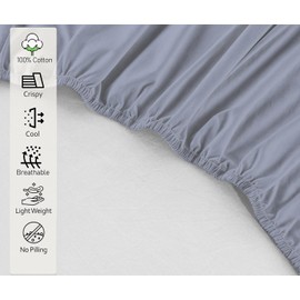 Sloomo Jersey Fitted Sheet, 100% Cotton, Soft & Breathable Bed Sheet with Elastic, Skin-Friendly Fitted Sheet for Mattress Easy Care & Oeko-Tex Certified (Anthracite, 90 x 200)