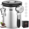 Miscedence Coffee canister for ground coffee with Scoop Date Tracker