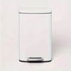 New 45L Rectangular Step Trash Ca - Color: Silvery