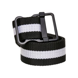 Urban Classics Easy Belt with Stripes, Black/White, S/M
