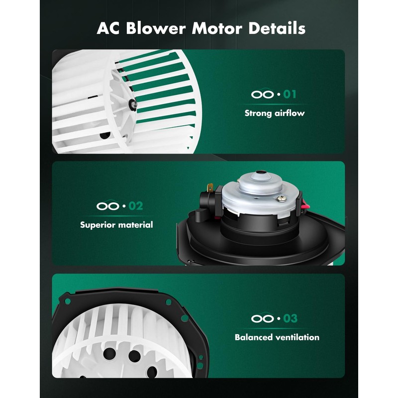 SCITOO SCITOO 700091 Front HVAC Blower Motor with Fan Cage