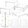 Baderke 4 Pcs Buffet Risers with Cupcake Stand Holder Serving