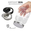 novelinks 16 OZ Clear Plastic Mason Jars with Airtight Lids