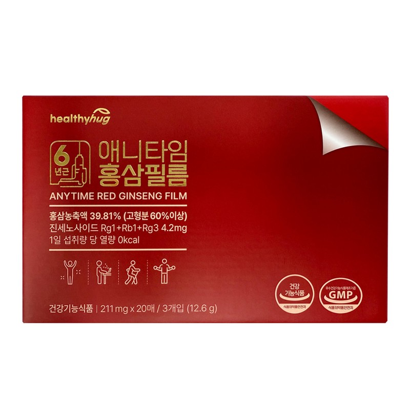 Healthy Hug Anytime Red Ginseng Film 6-year-old red ginseng concentrate