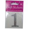 Craft Stickers 5cm Diamante Encrusted Letters & Numbers (1)