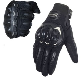 1Storm Motocross Motorcycle Gloves MCS17 BMX MX Bike Bicycle Cycling Hard Reinforced Knuckle Touch Screen Black