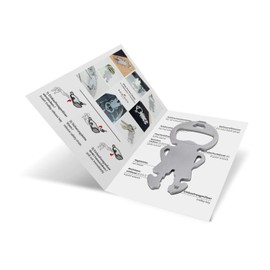 Gift Item: Rominox Key Tools, Various Designs, Key Tool / Key Fob, Stainless Steel Multitool, Includes Functional Description, Multifunctional Tool for Travelling or Holidays