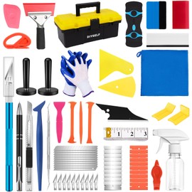 DIYSELF Window Tint Kit, 70-in-1 Window Tint Tools Professional, Vinyl Wrap Tool Kit for Car Wrapping, Tint Kit with Spray, Car Wrap Kit Tools, Tint Tools with Vinyl Squeegees and Scrapers