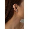 14K Gold Plated 3 Pairs Ladies Stud Earrings Set |