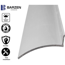 Barzen Aluminum Door & Window Rain Drip Guard, 40″ Length x 2.5″ Width, Rustproof Exterior Drip Cap – Weatherproof Door Threshold Protector