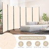 Room Divider 6 Panel Room Dividers/Wheels, Fabric Room Divider Panel