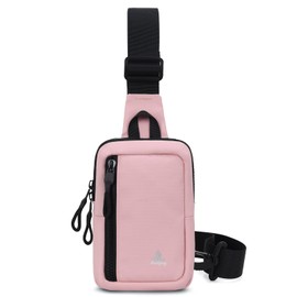 Ruijng Sling Chest Crossbody Bag für Damen & Herren – Wasserdichte Brusttasche mit Doppeltaschen, Ideal für Joggen, Wandern, Fitness & Outdoor-Aktivitäten