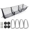 Kakaswise Cargo Net Trunk Bed Organizer,Mesh Storage Net with 4
