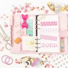 Sanixin 12 Rolls Pink Bow Washi Tape Set Bowknot Plaid