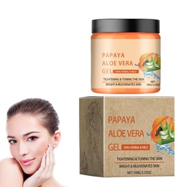 Papaya Aloe Vera Cream, 100 g Moisturising Cream with Papaya and Aloe Vera Whitening Whitening Face Cream, Papaya Whitening Brightening Face Freckler Cream for Soothing and Moisturising