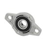 sourcingmap FL001 12mm Bore Zinc Alloy 2-Bolt Self-aligning Flange Mounted