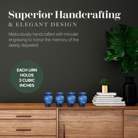 Eternal Harmony Cremation Urn for Human Ashes | Memorial Urn Carefully Handcrafted with Elegant Finishes to Honor Your Loved One | Adult Urn Large Size with Beautiful Velvet Bag (Small, Red Milo)