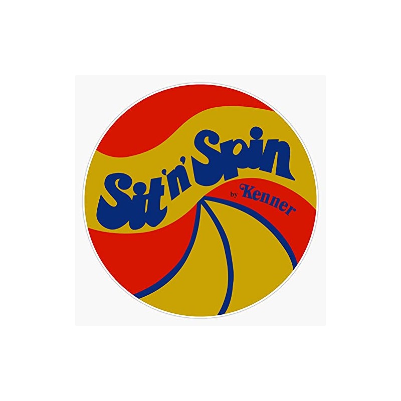 Sit 'N' Spin Bumper Sticker Window Vinyl Decal 5"