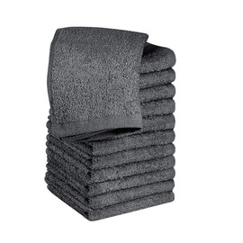 Laam linen Face towel cloth Quick Dry Hotel Quality Towel 100% Soft Cotton Flannel & Wash Cloth 600 GSM Ultra Soft and Highly Absorbent (12, Charcoal)
