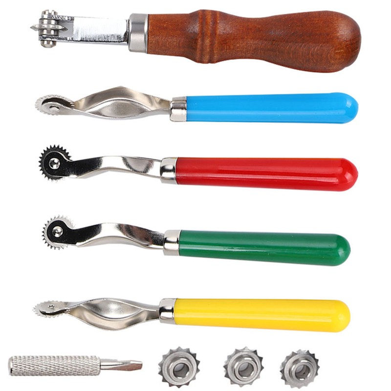 5Pcs Leather OverStitch Marking Wheel Handcrafted Scribe Point Make Tool
