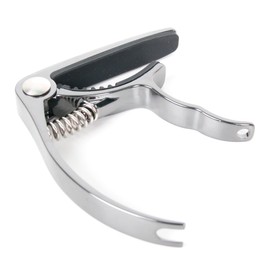 Bray Premium Range Chrome Universal Trigger Clamp Guitar Capo With Silicon Padding & Built-in Pin Puller For Gibson, Ibanez, Tanglewood, Yamaha & Fender Acoustic Guitars