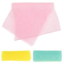 Esponja de Baño Africana Exfoliante Larga 3 Piezas Colores Surtidos (rosa, Verde Lago, Amarillo) Red de Lavado Corporal para Ducha y Depurador de Espa