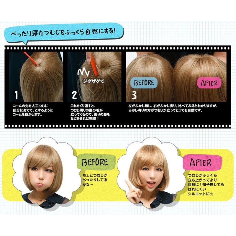 CEXIN Japanese Cute Wig, Bob, Full Wig, Short Wig, Center
