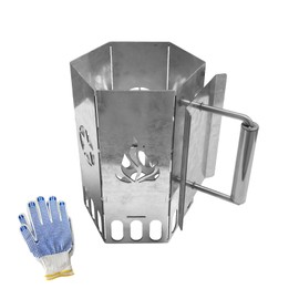 LHERUT Heavy Duty Charcoal Chimney Fire Starter,BBQ Grill Chimney Starter for Charcoal Grill and Barbecues
