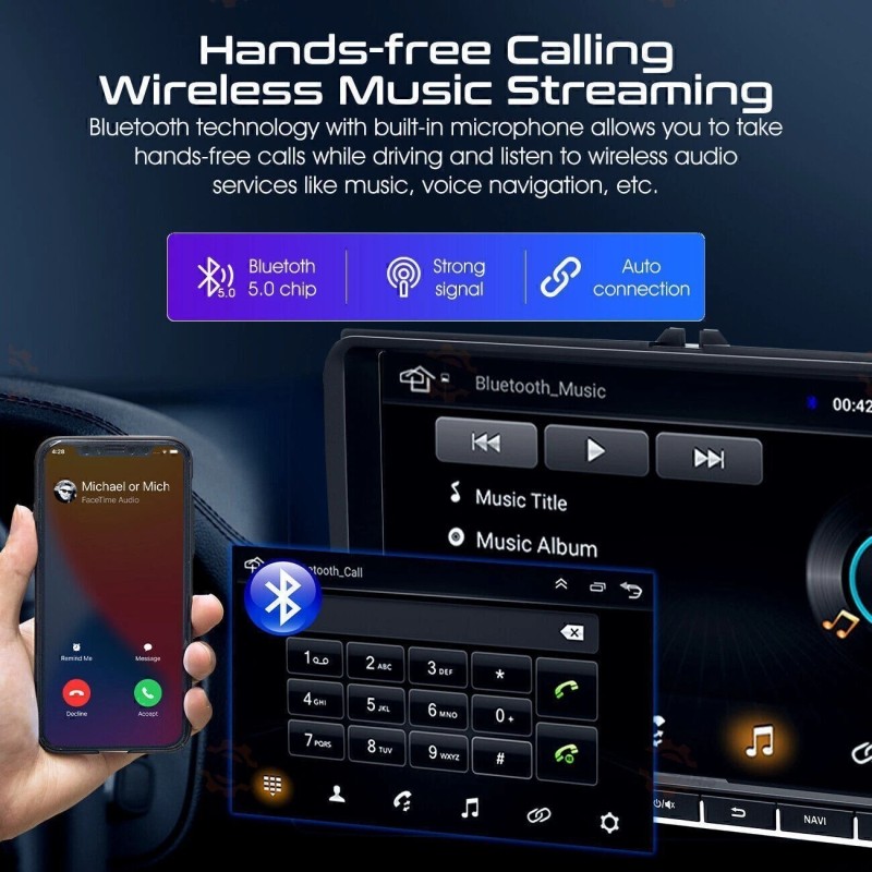 GEARZAAR 9" Android 12 Car Stereo Radio Fit Apple Carplay
