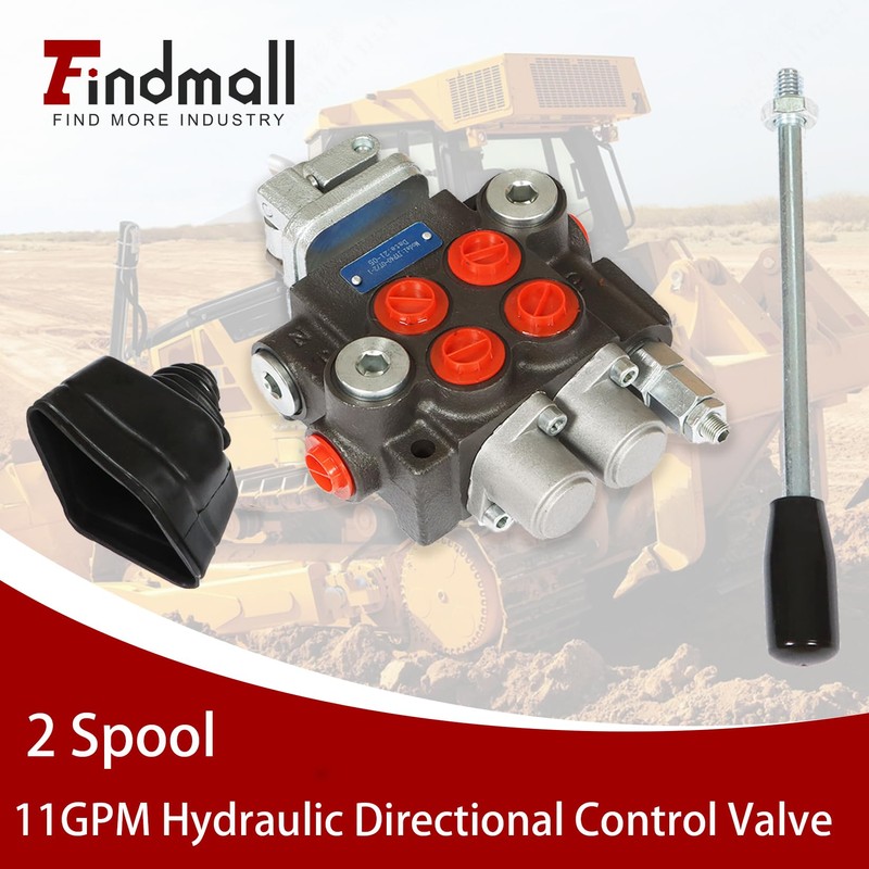 2 Spool 11GPM Hydraulic Control Valve 3600PSI BSPP Double Acting