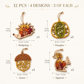 Autumn Tree Decorations 12Pcs Hanging Tree Ornaments, Autumn Decorations
