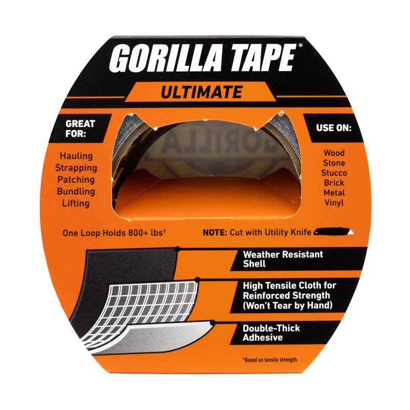 Ultimate Gorilla Tape, High Tensile Cloth with Double-Thick Adhesive for