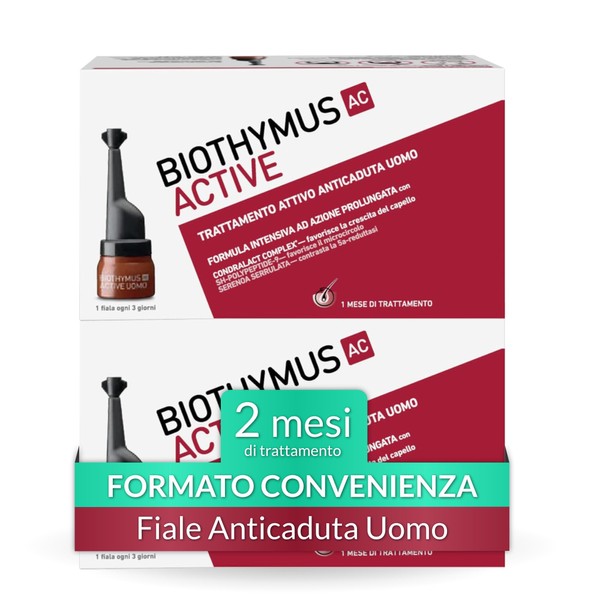 Biothymus Active Herren 20 Ampullen gegen Haarausfall für Herren, aktive