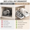 Pull-Out Pot and Pan Lid Organizer Rack for Kitchen Cabinet,