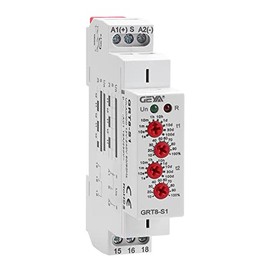 GEYA GRT8-S Asymmetric Cycle Timer 1 SPDT Relay 16A AC DC12V-240V Electronic Repeat Relay GRT8-S1 AC/DC12V-240V