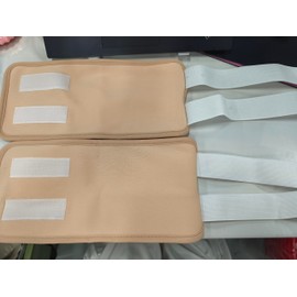 ElevateTech Castor Oil Knee Wrap, 2 Pack Organic Cotton Castor Oil Pack Wrap for Knee Elbow Arm Thigh Compress Pad Wraps with Adjustable Elastic Strap for Women Men, Reusable Waterproof Anti Oils Leak